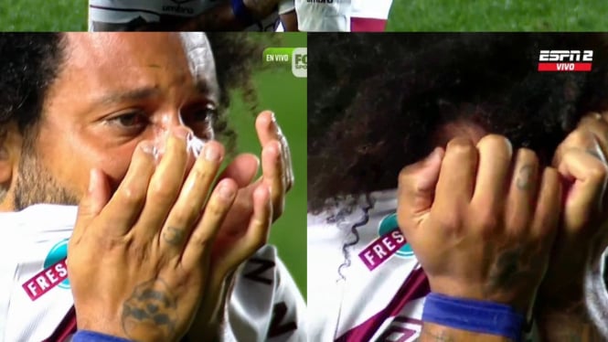 Marcelona menangis usai patahkan kaki lawan
